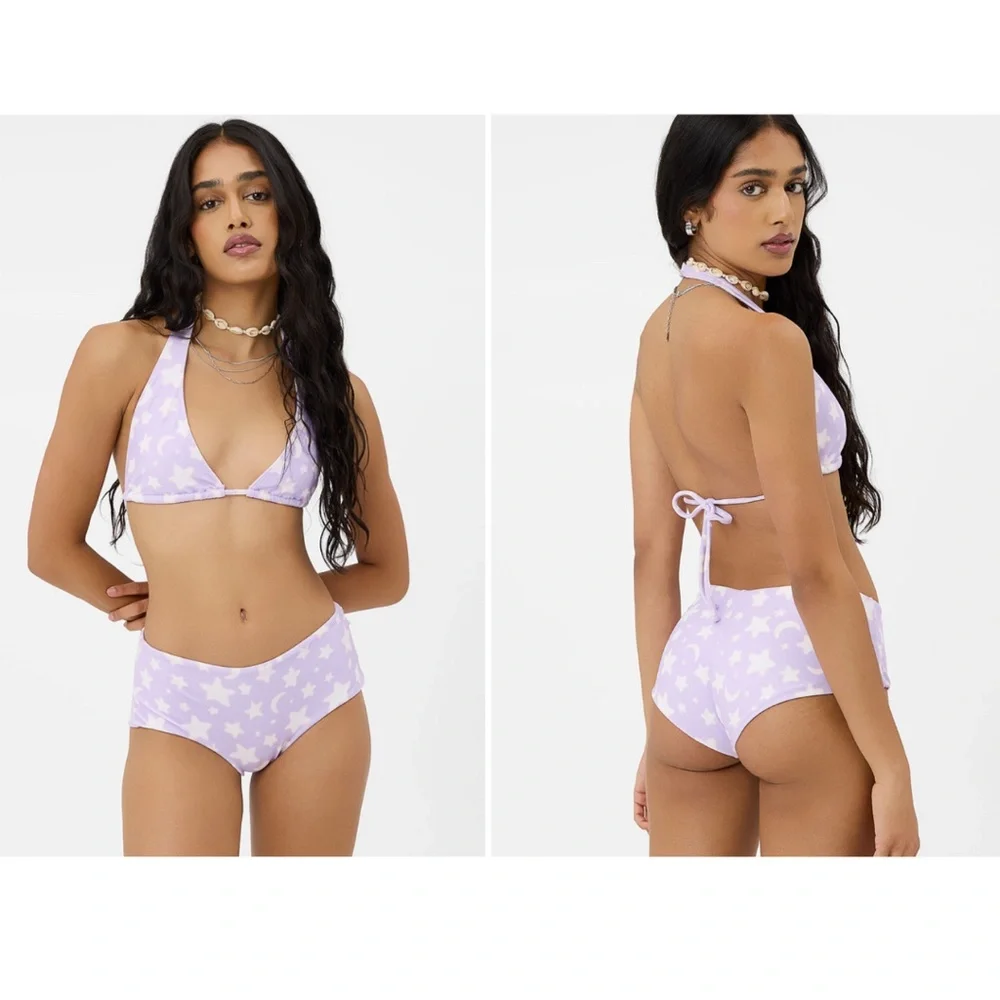 Frankie's Bikinis Terry Moon + Star Bikini Top